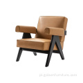 Pierre Jeanneret Capitol tapicerowane łatwe krzesło salonowe